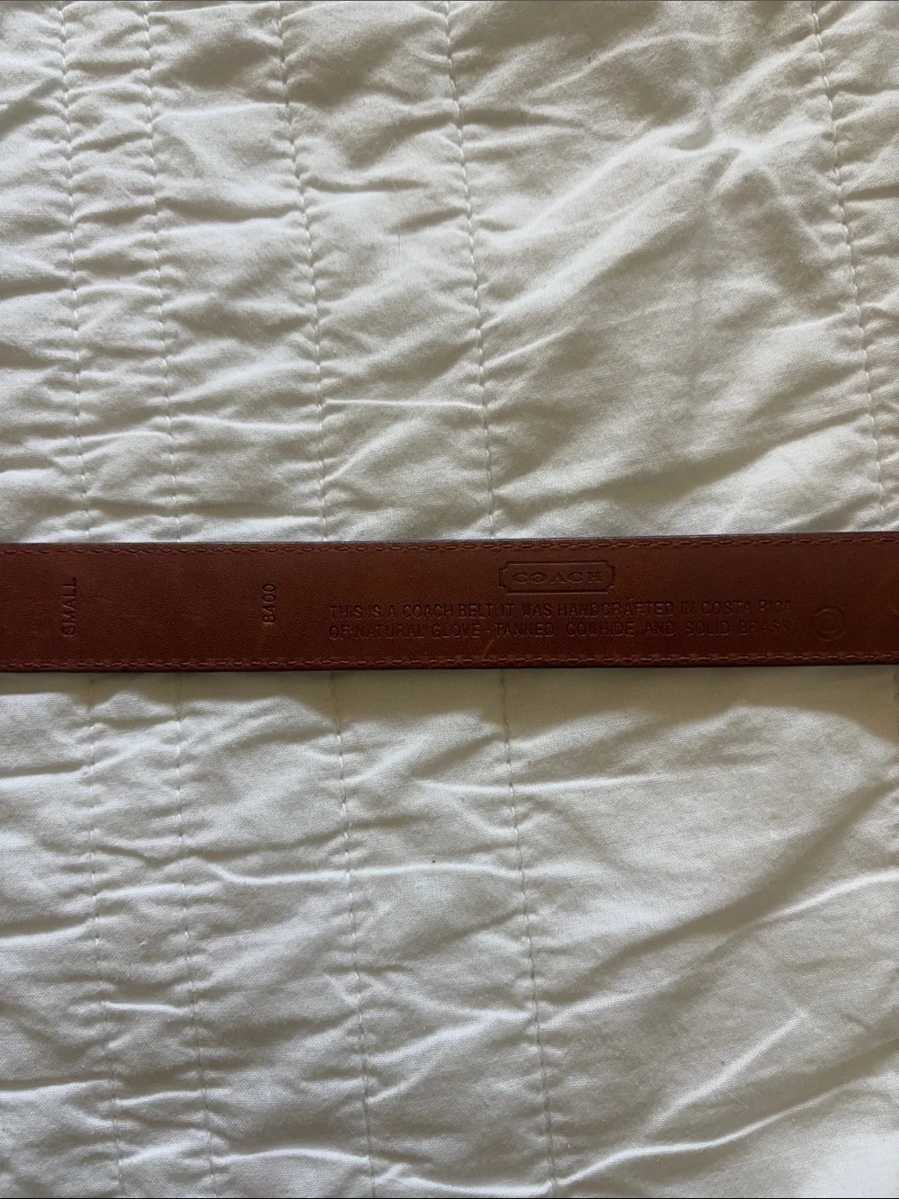 Vintage Coach Leather Waist Belt with Brass Buckle